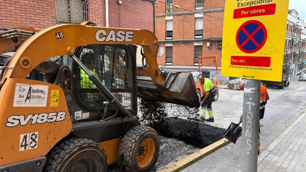 Obres pacificació d'entorns escolars a Badalona