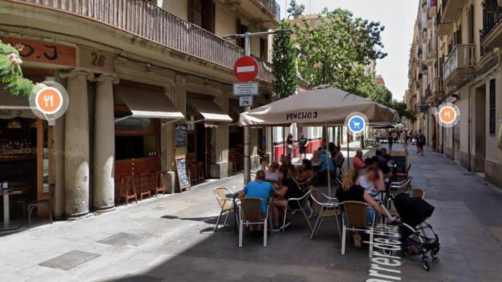 Carrer de Blai en imatge de Google Maps