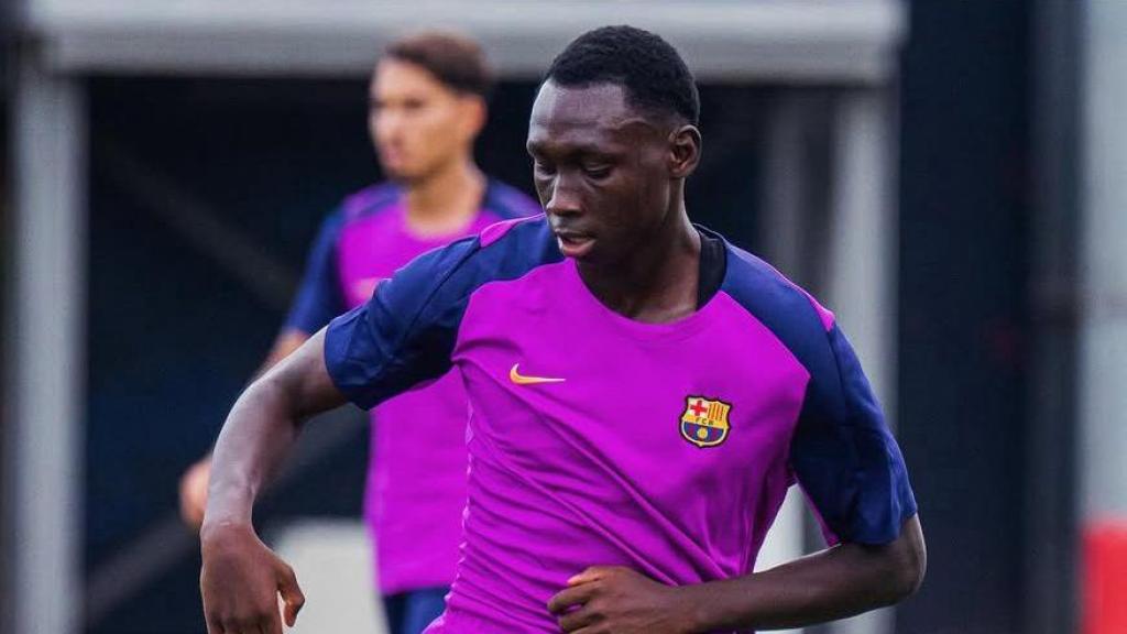 Alieu Drammeh en un entrenamiento