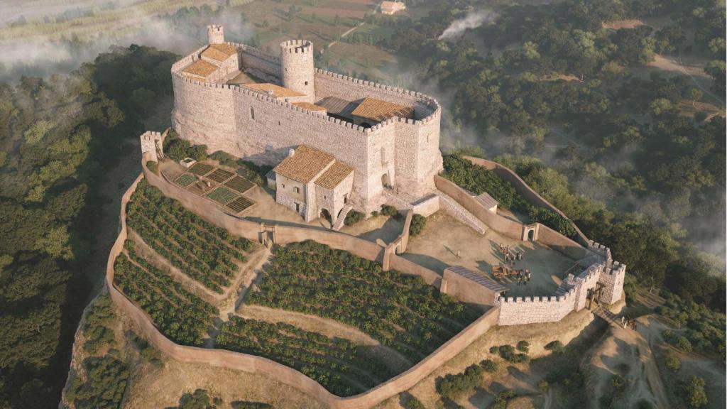Recreación de Castellbisbal en la época medieval