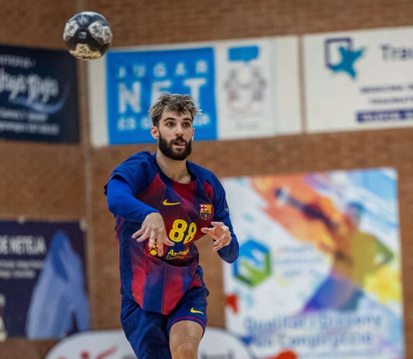 Petar Cikusa, en las semifinales de la Supercopa de Catalunya con el Barça de balonmano