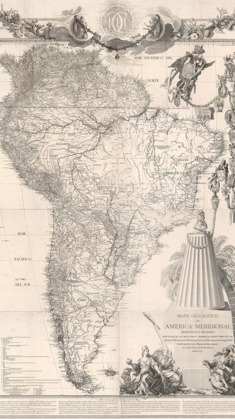 Mapa de América del Sur