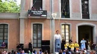 Asistentes al pregón de las fiestas de Sants