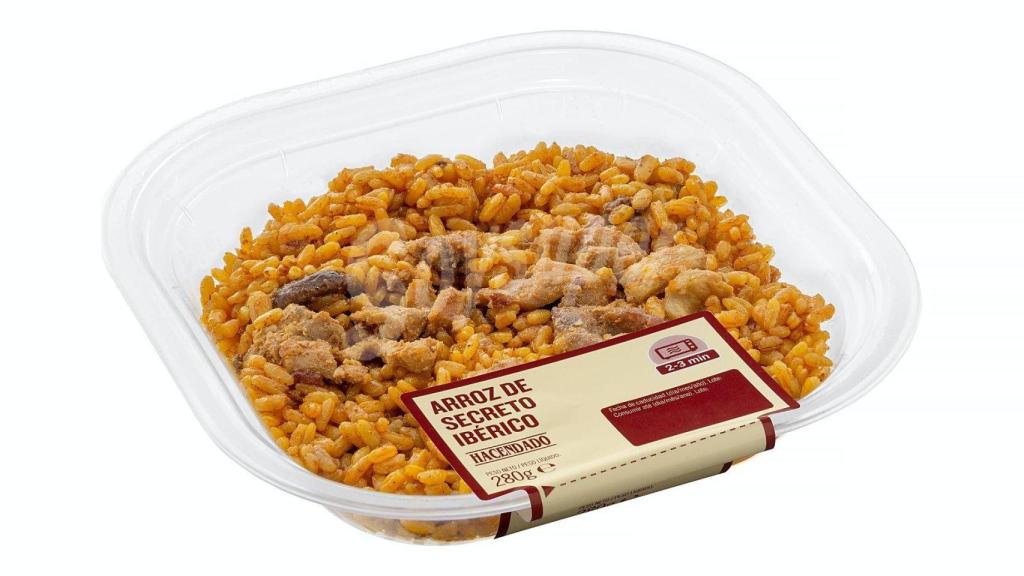 Arroz con secreto ibérico y setas