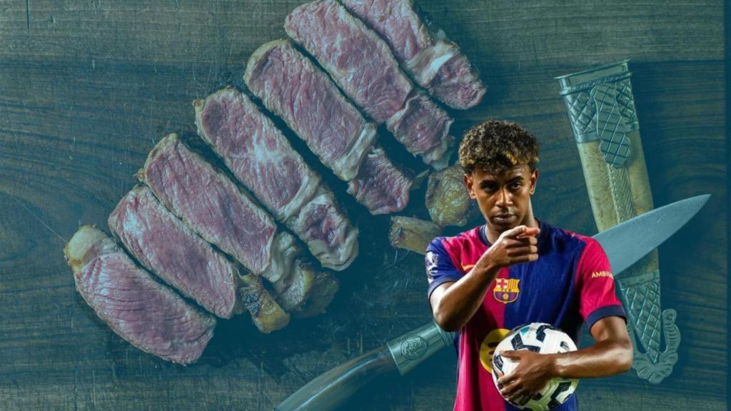 Montaje del restaurante 9Reinas en Barcelona y Lamine Yamal