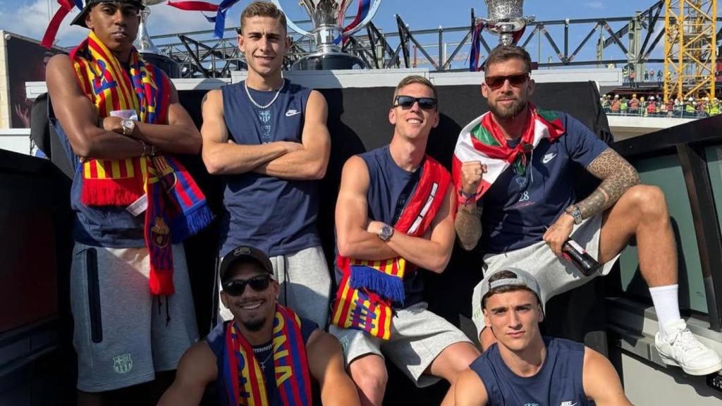 La publicación de Gavi en Instagram de la rúa del Barça, con Fermín a su lado