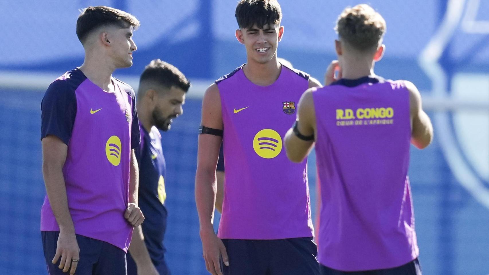 Marc Bernal en el entrenamiento previo al Rayo-Barça