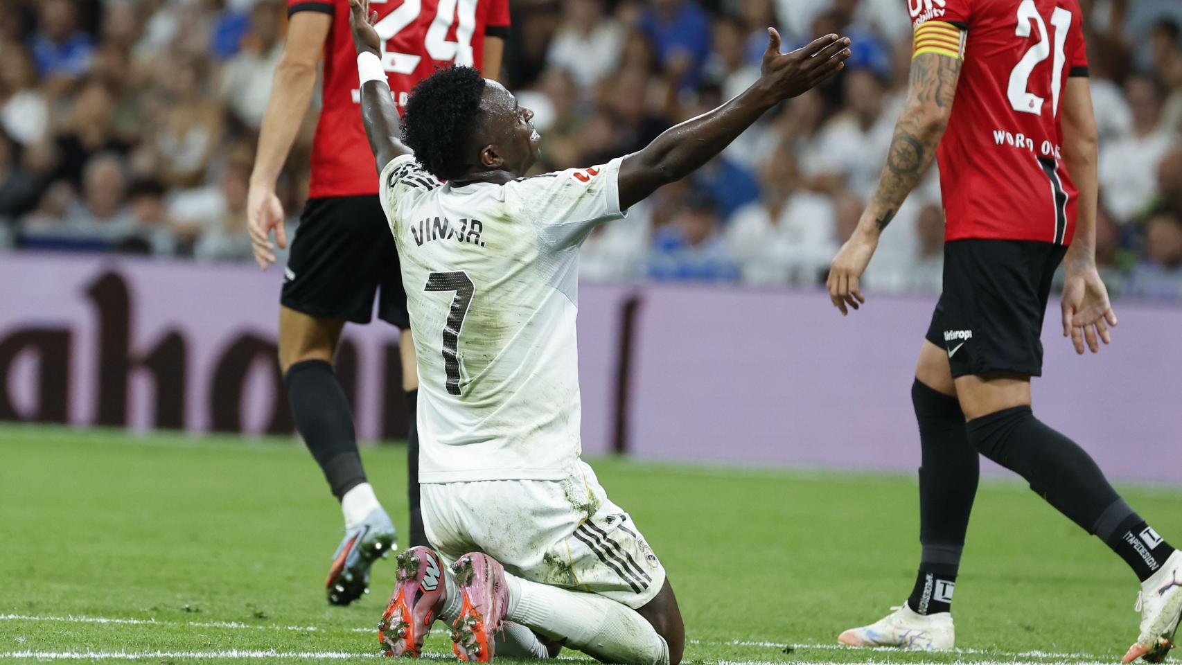 Vinicius Jr celebra su gol contra el Mallorca