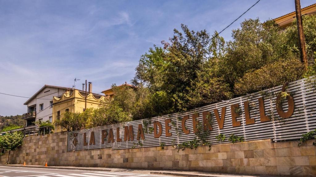 Entrada al pueblo de La Palma de Cervelló en el Baix Llobregat