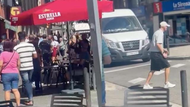 Montaje con el momento del robo y el ladrón en La Salut