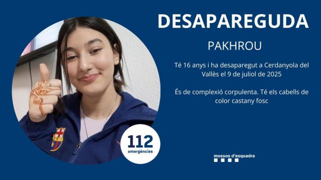 Buscan a Pakhrou, una menor desaparecida en Cerdanyola del Vallès