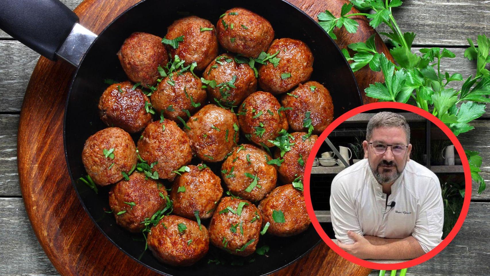 Fotomontaje Dani García y albóndigas