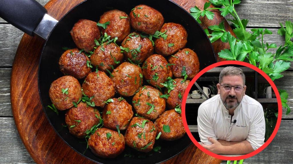 Fotomontaje Dani García y albóndigas