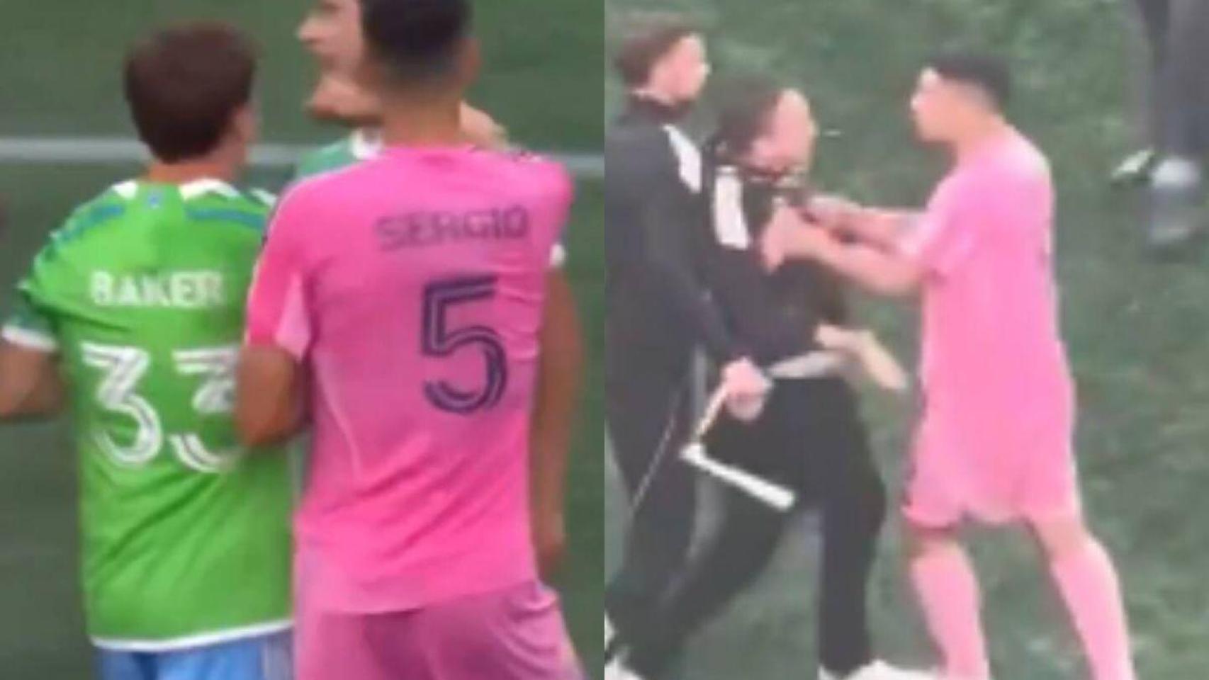 Sergio Busquets y Luis Suárez agreden a rivales tras perder la final de la Leagues Cup