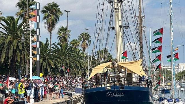Imagen de la Flotilla el 31 de agosto de 2025 en el Puerto de Barcelona