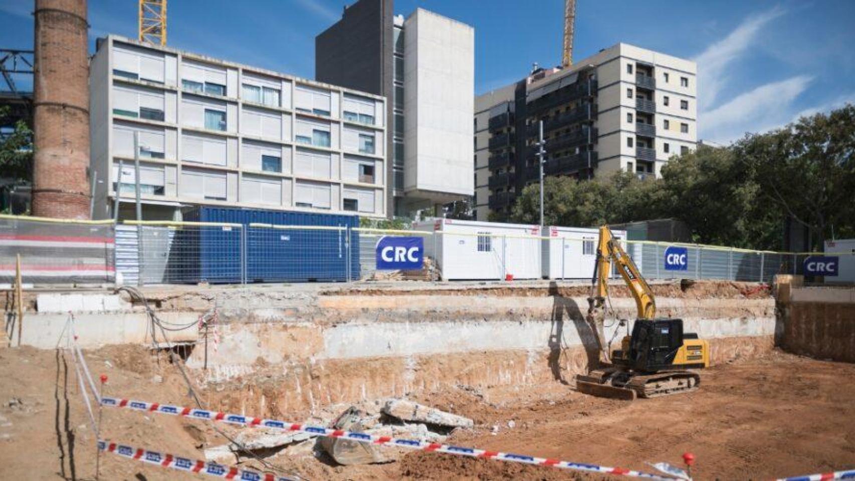 Obras de la nueva residencia de Les Corts de Barcelona