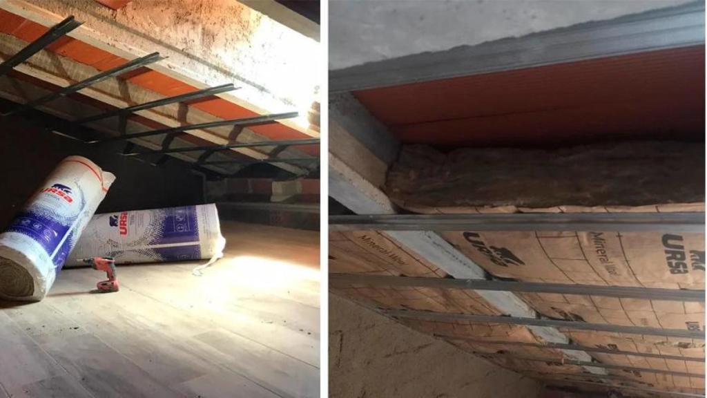 La lana minera de vidrio es un material muy eficaz tanto térmica como acústicamente