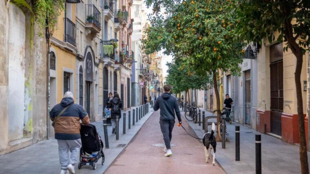Calle de Marià Aguiló, en el Poblenou