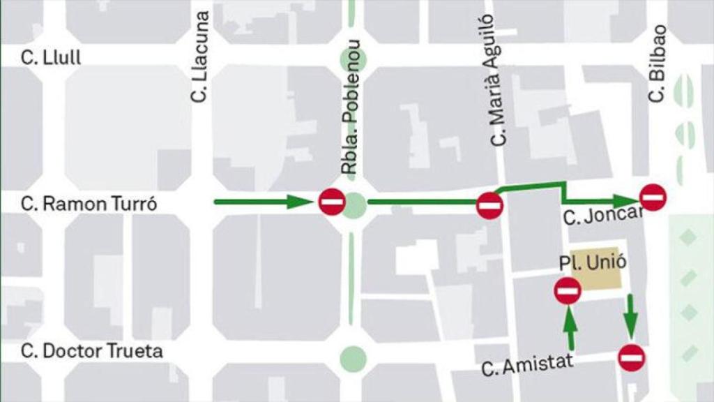Canvis de circulació al Poblenou