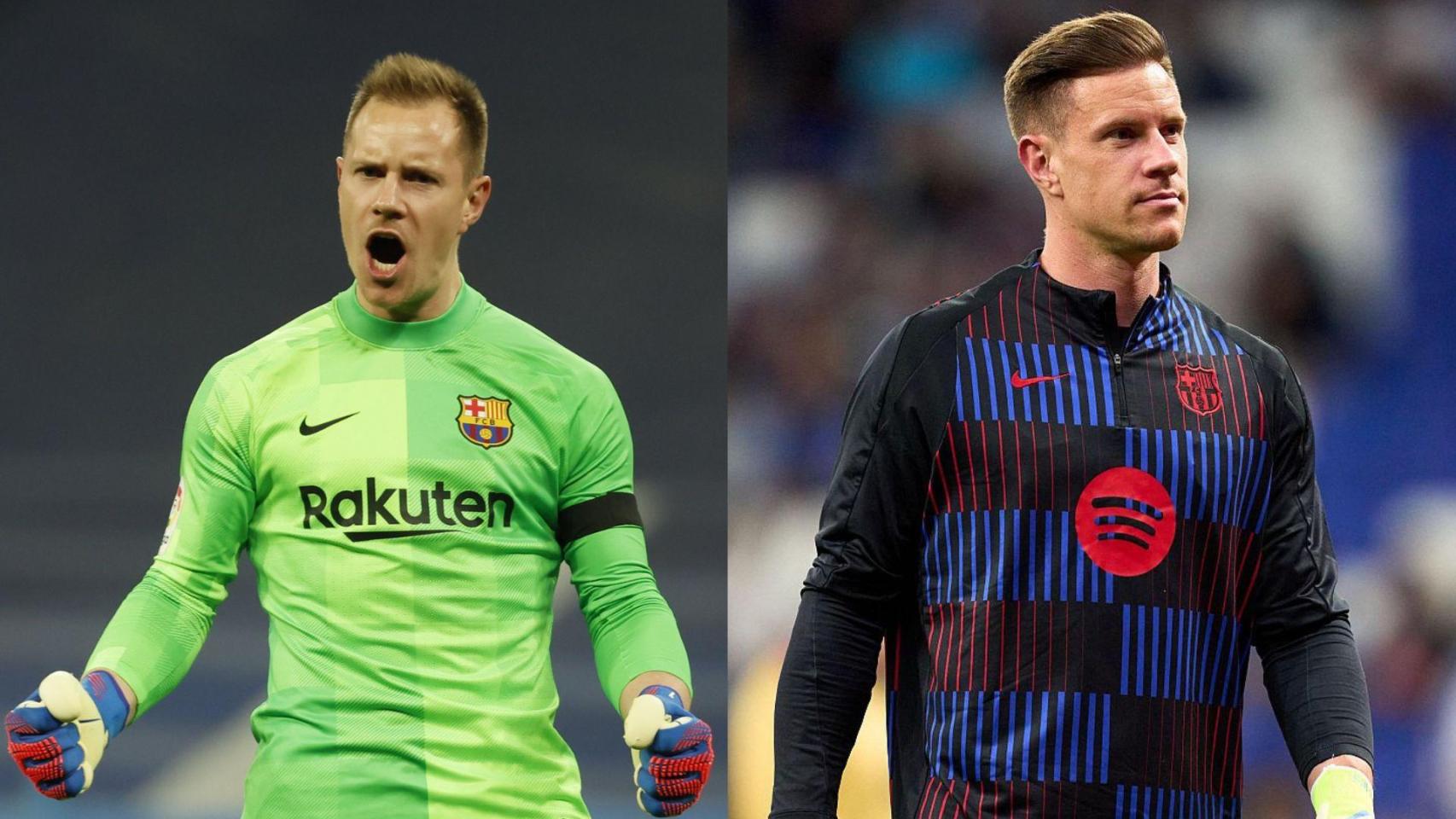 Montaje de Culemanía con fotos de Ter Stegen antes y después de su trasplante capilar