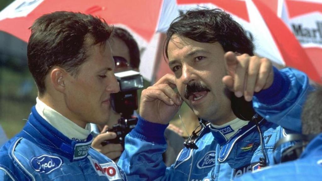 Joan Villadelprat juntament amb Michael Schumacher