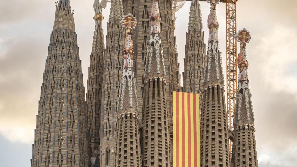 La Sagrada Família el día de la Diada en Barcelona