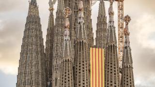 La Sagrada Família el día de la Diada en Barcelona