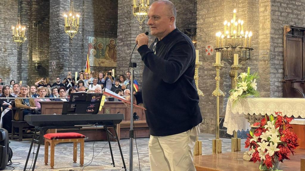Toni Albà, en el Monasterio de Ripoll