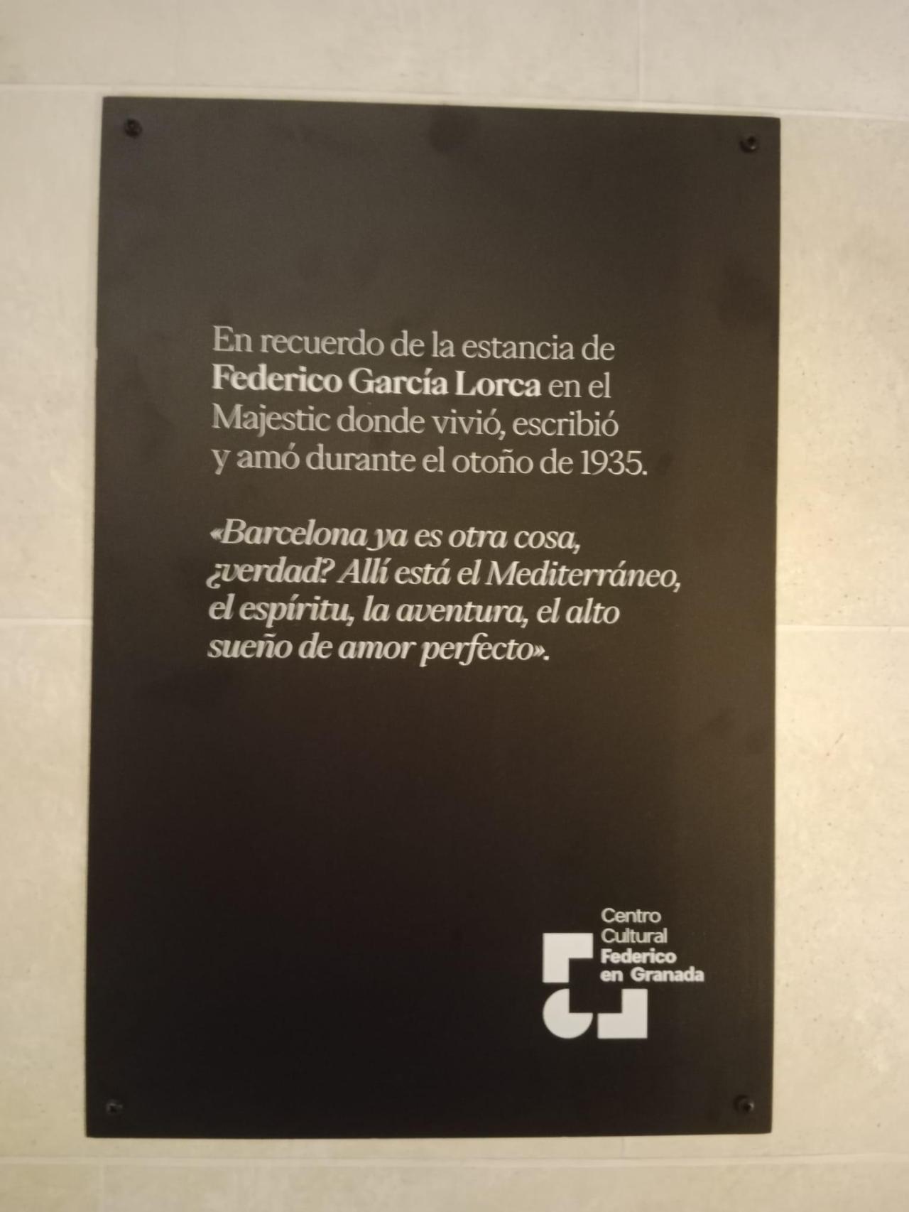 Placa en homenaje a Lorca