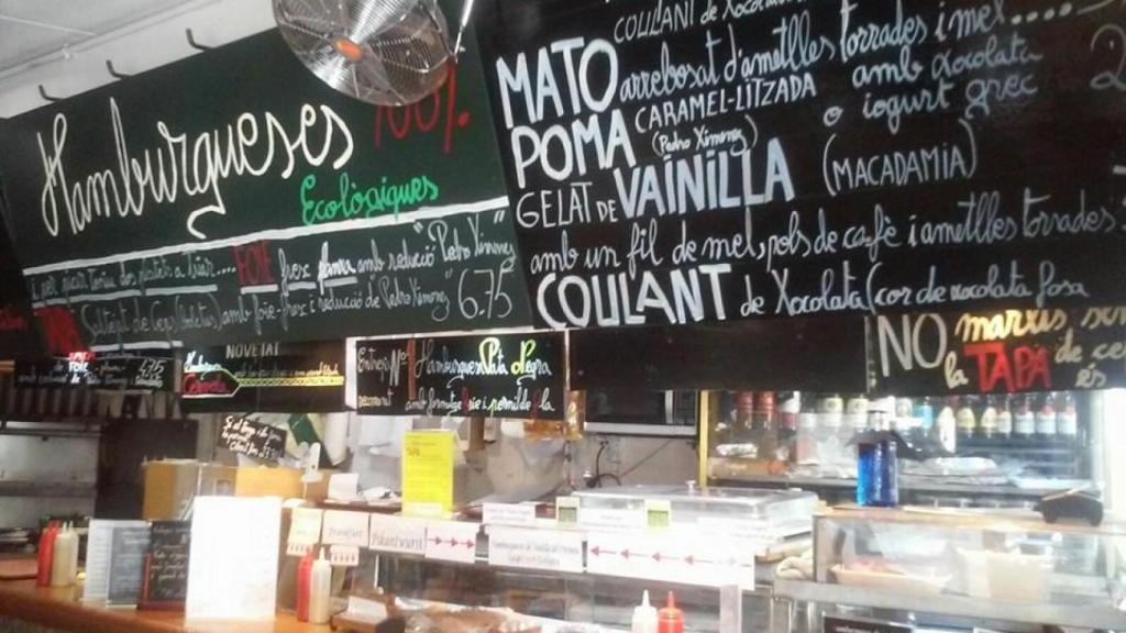 Carta de la Hamburgueseria Frankfurt El NIU de Barcelona