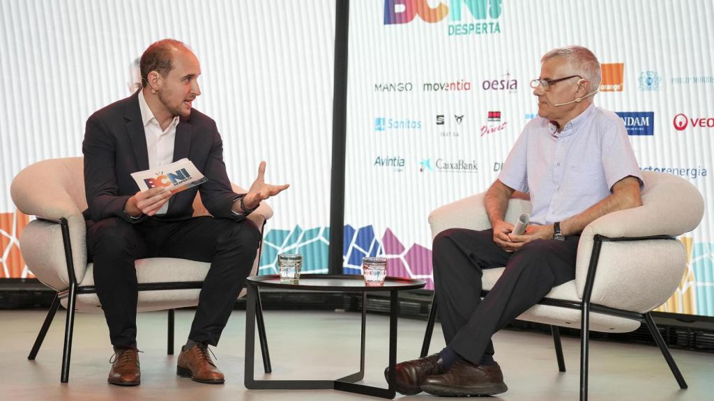 El director tècnic de Cinesi, Francesc Xandri, i el subdirector de Crónica Global, Gerard Mateo