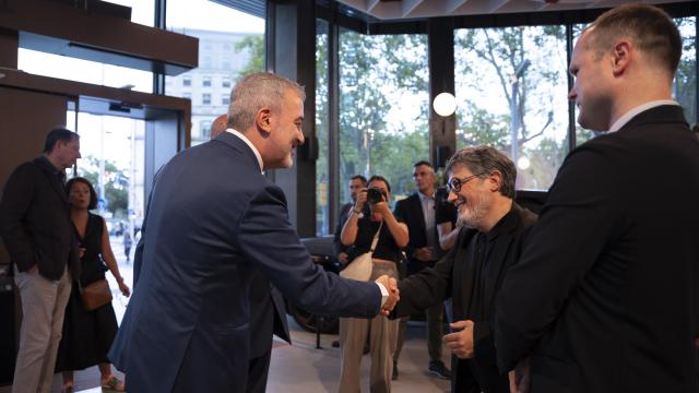 Jaume Collboni, alcalde de Barcelona, y Manel Manchón, director de Metrópoli Abierta