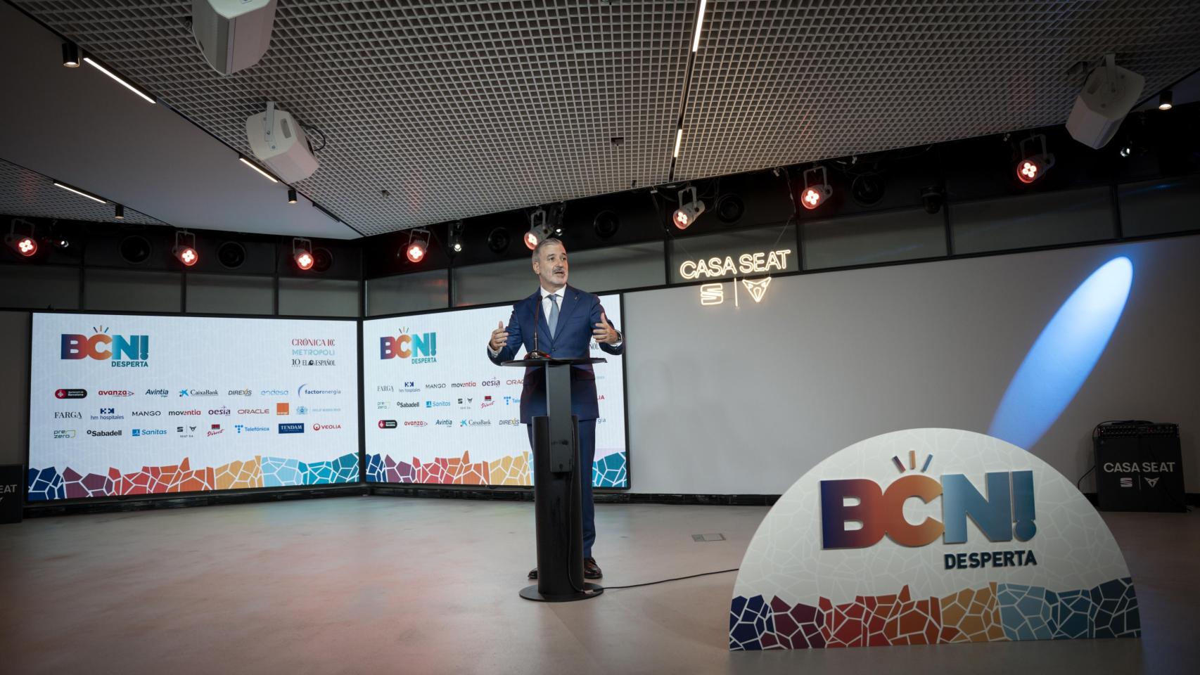 Jaume Collboni, alcalde de Barcelona, durante su intervención en el BCN Desperta!