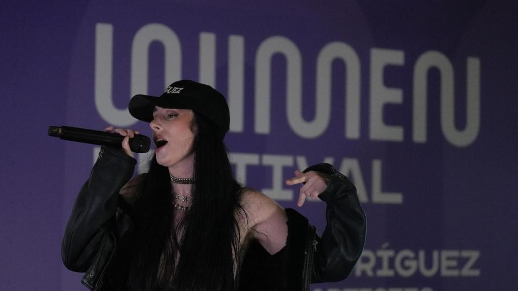 La cantante Mala Rodríguez, durante su actuación para presentar el Wimen Festival de Barcelona, a 18 de septiembre de 2025, en Barcelona, Catalunya (España).