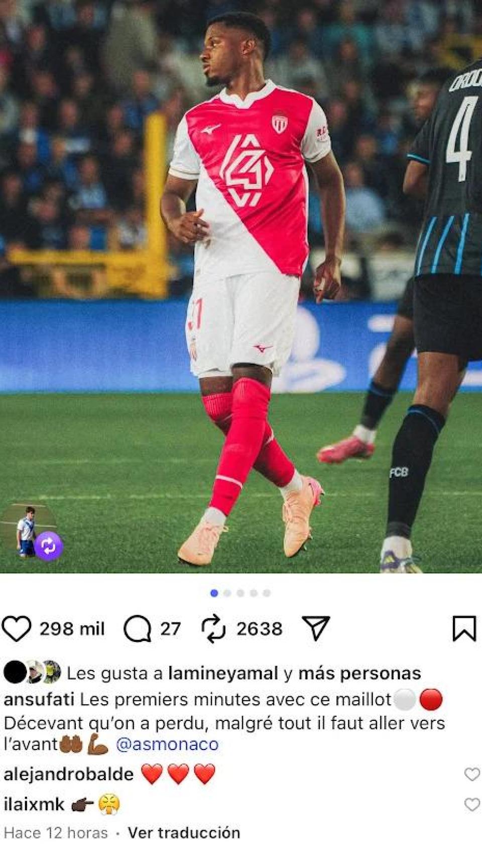 Ansu Fati, con el Mónaco