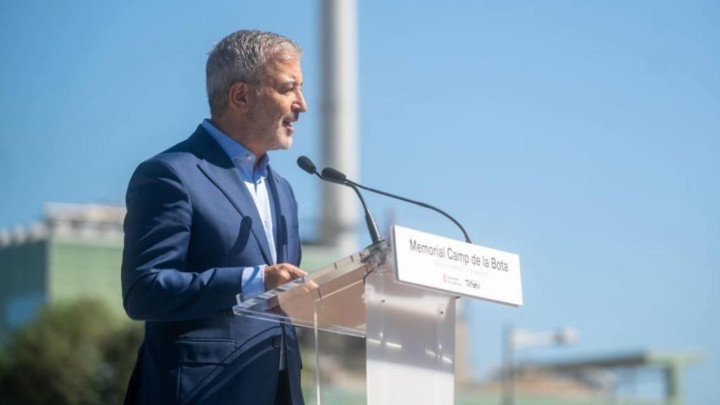El alcalde de Barcelona, Jaume Collboni, en el acto de inauguración del Memorial del Camp de la Bota