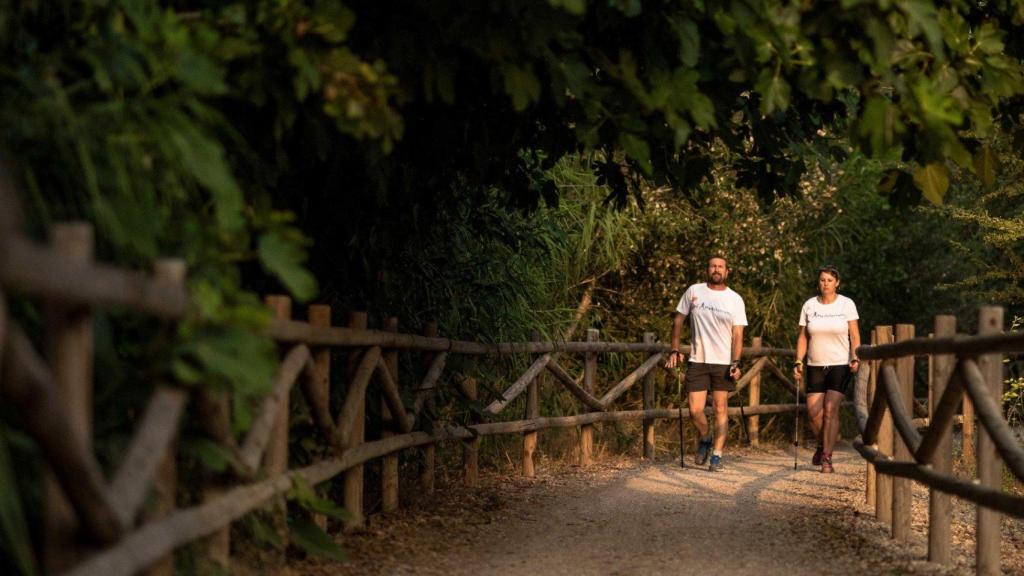 Excursionistas en el Camí de Sirga