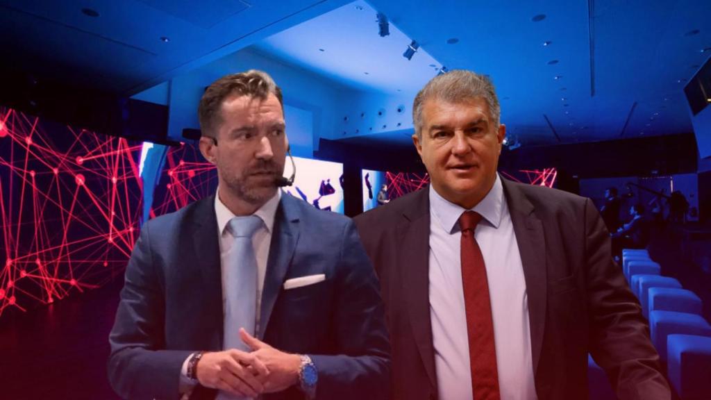 Marc Ciria y Joan Laporta, en un fotomontaje