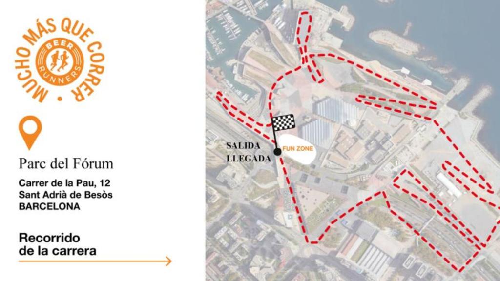 Recorrido de la carrera de Beer Runners