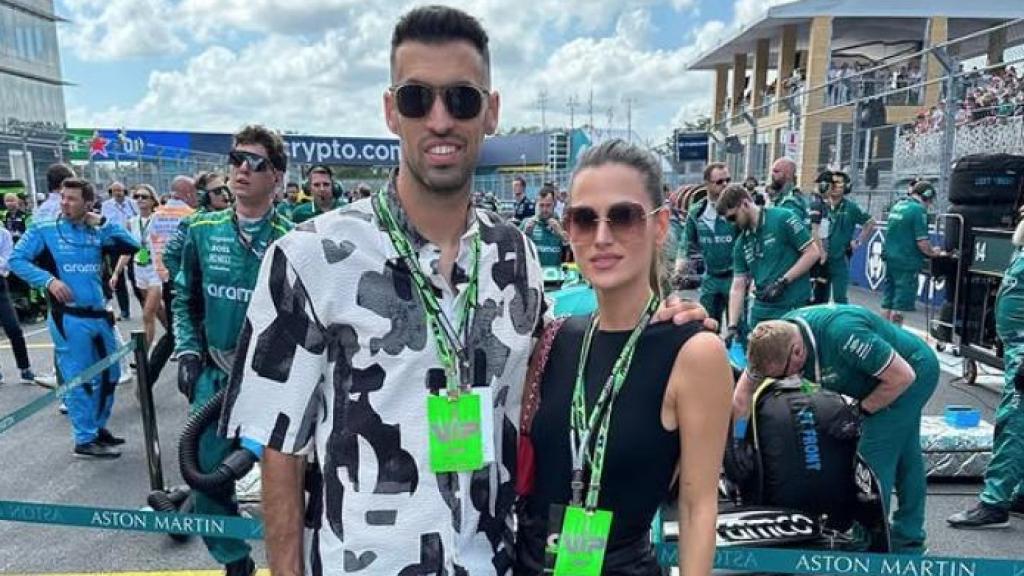 Sergi Busquets y Elena Galera en una imagen compartida en sus redes sociales