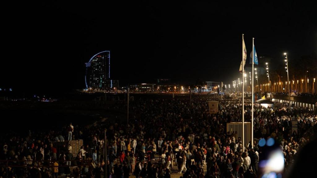 Espectáculo de drones de La Mercè 2025 en Barcelona