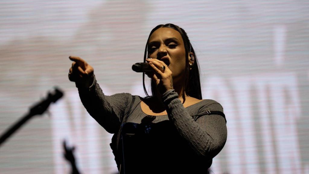 Lia Kali durant el concert d'aquest divendres a la Mercè