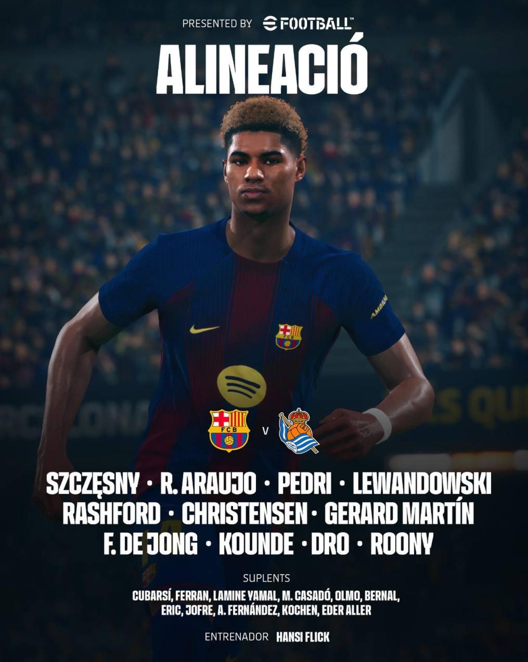 Dro Fernández debuta en la alineación del Barça-Real Sociedad