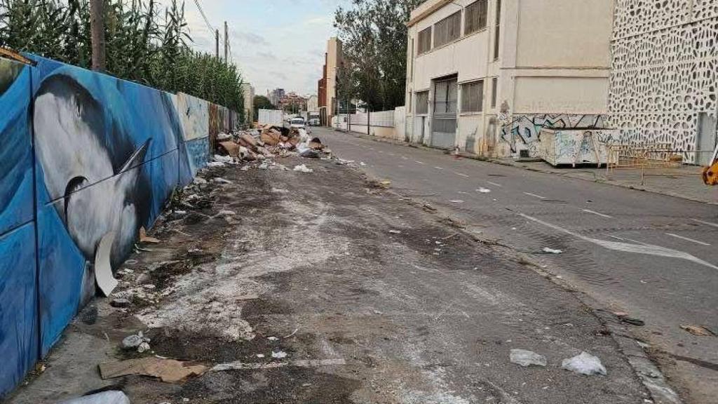 Trabajos de limpieza en Sant Adrià