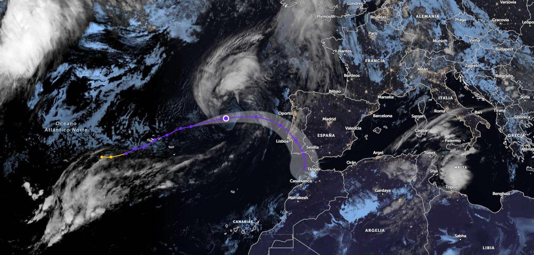 Recorregut de l'huracà Gabrielle