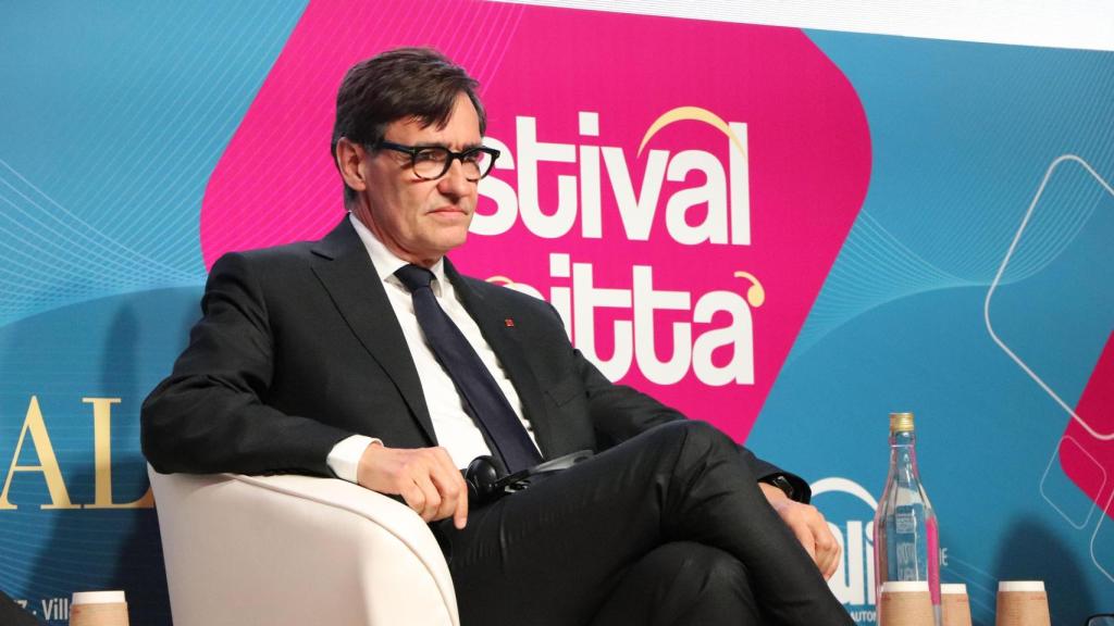 Salvador Illa, en el coloquio organizado por la Liga de las Autonomías Locales liderada por el alcalde de Roma, Roberto Gualteri