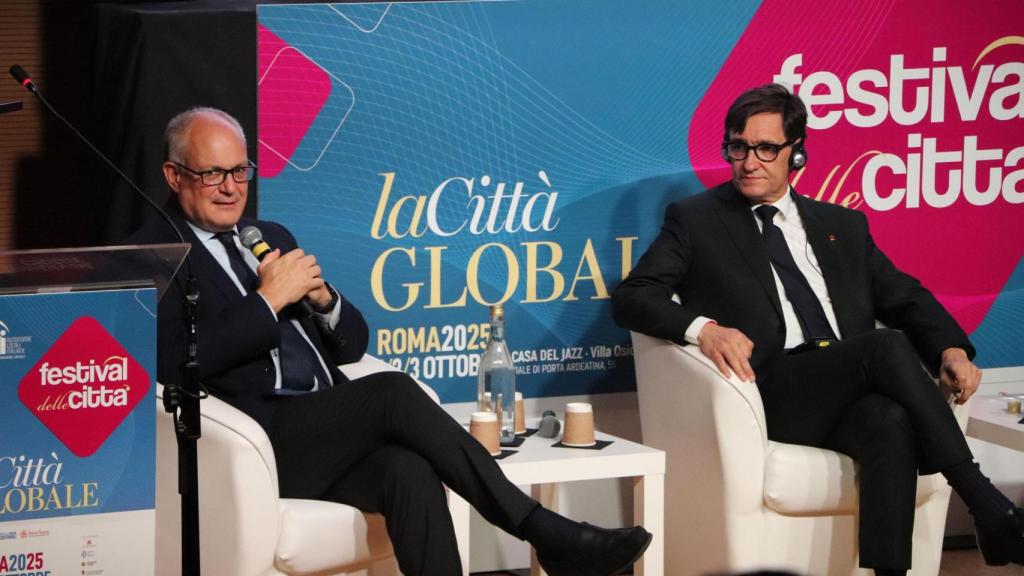 Roberto Gualtieri, alcalde de Roma, y Salvador Illa, presidente de la Generalitat de Cataluña, en Roma (Italia)
