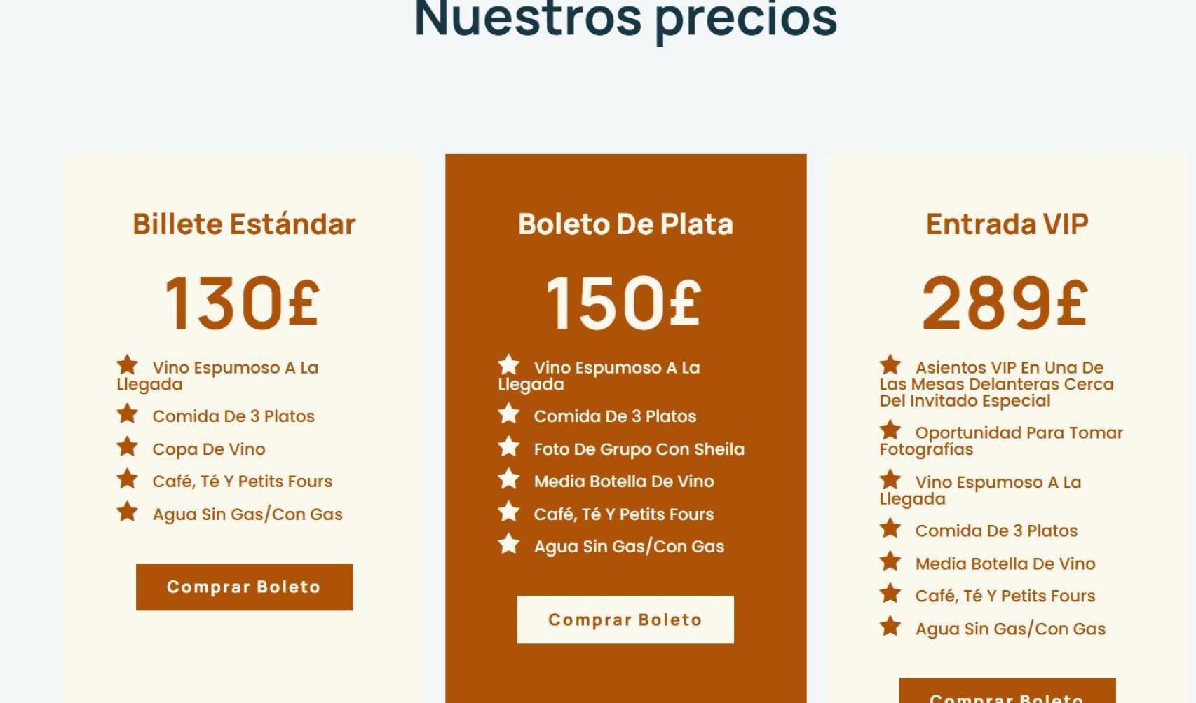 Las entradas para la cena navideña con Sheila Ebana de invitada en Londres