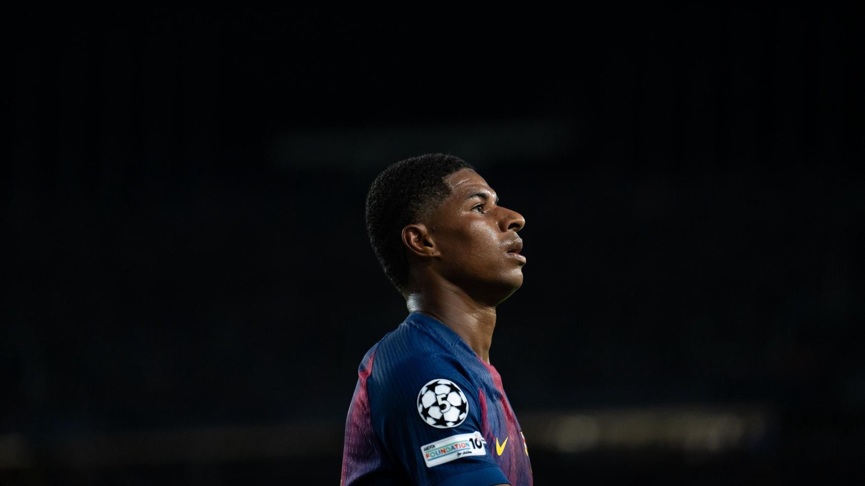 Marcus Rashford, durante el Barça-PSG