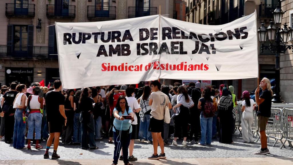 Manifestación convocada por el Sindicato de Estudiantes a favor de Palestina